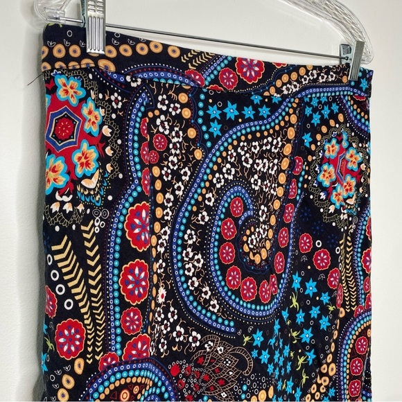 Context Exclusively at Lord & Taylor Floral Paisley Faux Wrap Linen Blend Skirt - Picture 7 of 16